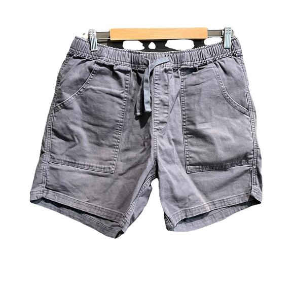 Katin Gray Drawstring Stretch Waist Denim Men's Shorts Size Large - Picture 1 of 5